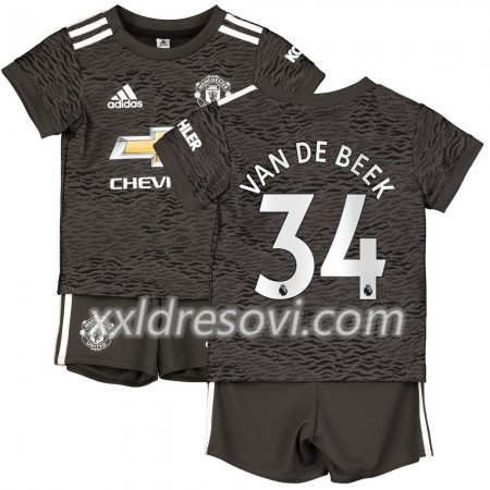 Manchester United Donny Van De Beek 34 Drugi Dječji Komplet Dresovi za Nogomet 2020-2021 (+ kratke hlače)